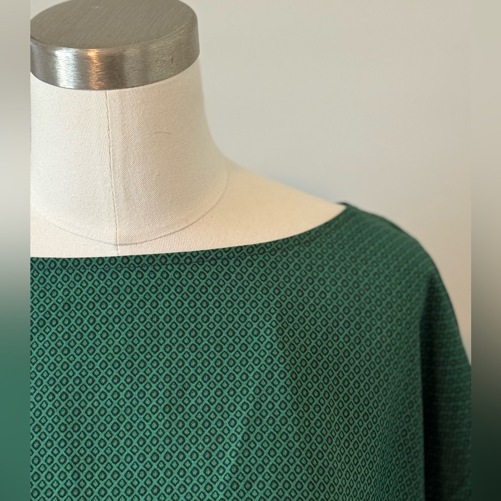 MICHAEL Michael Kors Green Diamond Print Top Size XS